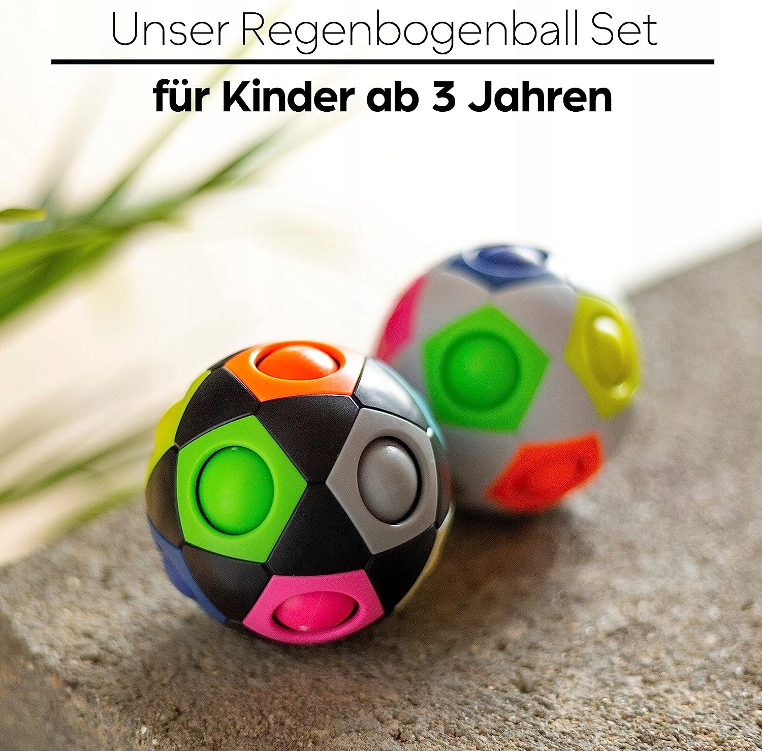 KULA piłka ANTYSTRESOWA 2 piłeczki antystresowe DZIEŃ DZIECKA PREZENT Materiał plastik