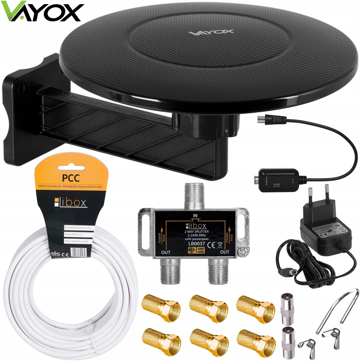 

Antena DVB-T2 DIGITAL360 MUX8 Lte Zestaw 2TV Vayox