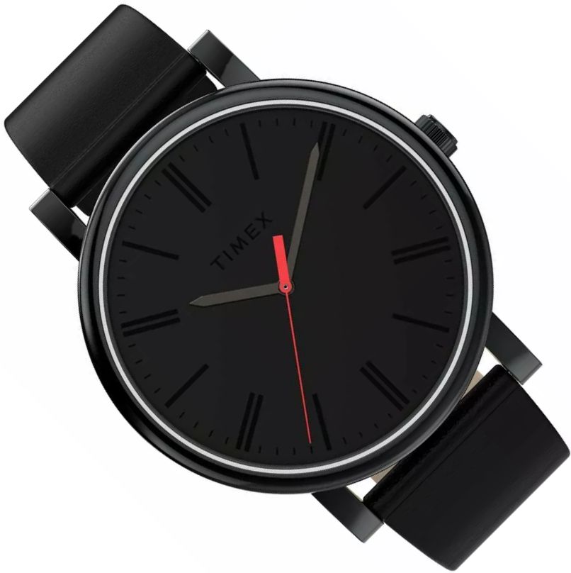 Elegantní Pánské Hodinky Timex TW2Y69200 Černé S Červenou Ručičkou Ø42 mm