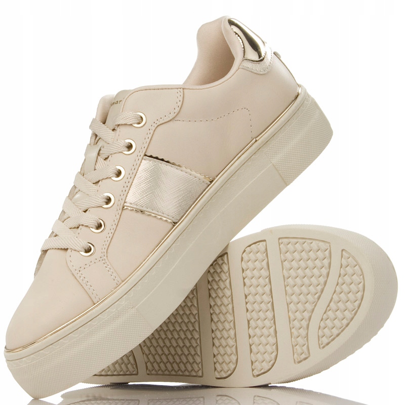 Sneakersy Tamaris 23724 ivory beżowe skóra r. 38 Rozmiar 38