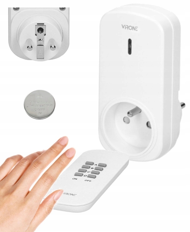 

Bezprzewodowe Gniazdo Sterowane Pilotem 1+1