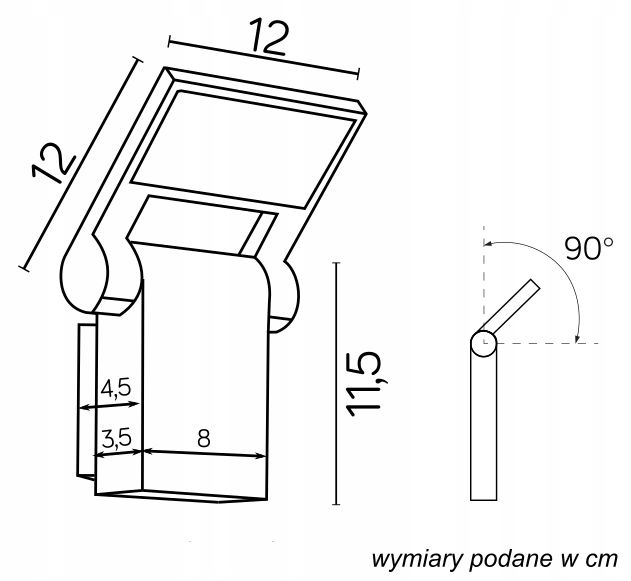 Kinkiet ogrodowy Su-ma Neo Informacje dodatkowe jednostronny kierunek światła