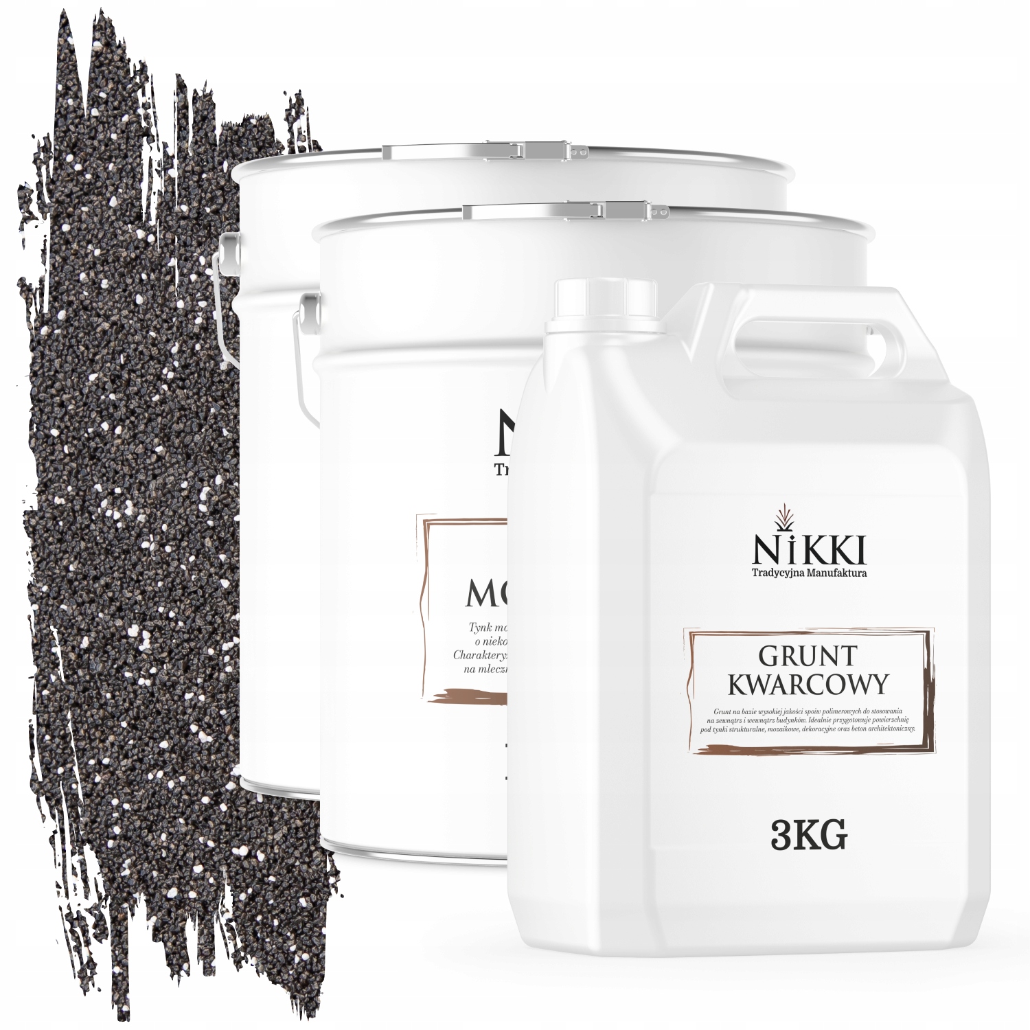 Mozaiková Živicová Omietka Čierna Škvrnitá Bielou M43 Sada 2x12,5KG +základný Náter