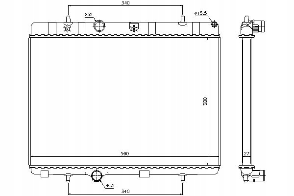 NISSENS CHŁODNICA SILNIKA CITROEN C2, C2 ENTERPRIS