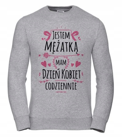 Dámská Mikina Jsem vdaná, mám každý den Den žen M Šedá Dárek pro