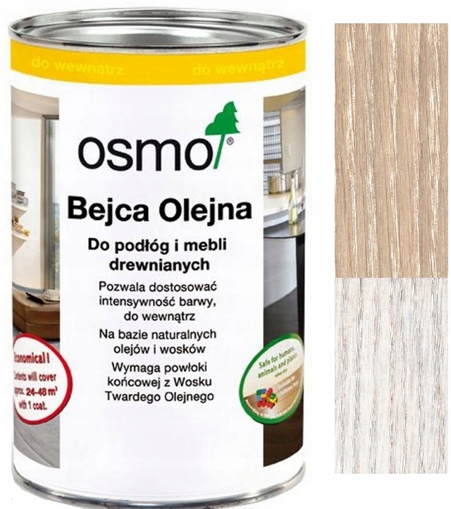 Osmo Bejca Olejna Olej Barwiący 3501 Biały Transparentny Intensywny 2.5L