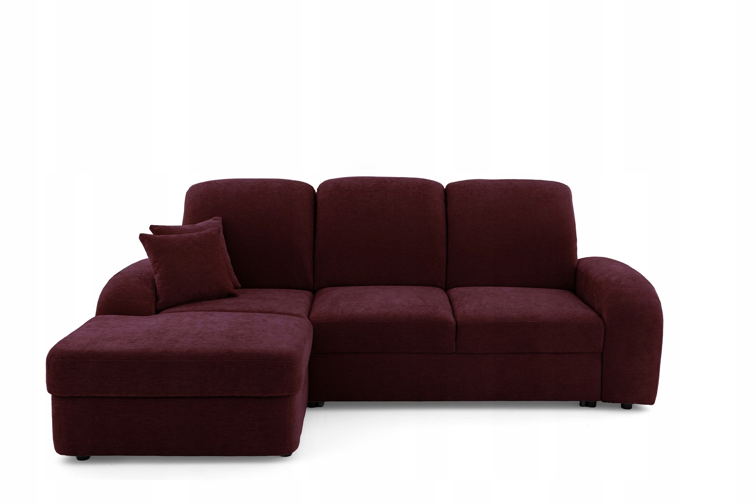 Rohová Sedací Souprava Vibe S Vysoké opěradlo Spaní Kontejner Bordová