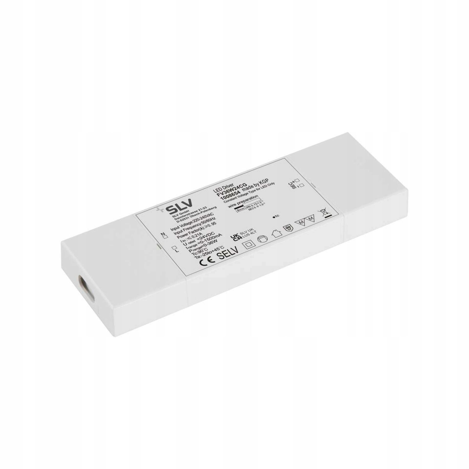 Led zdroj Slv 24V 36W IP20 bílý 1008654