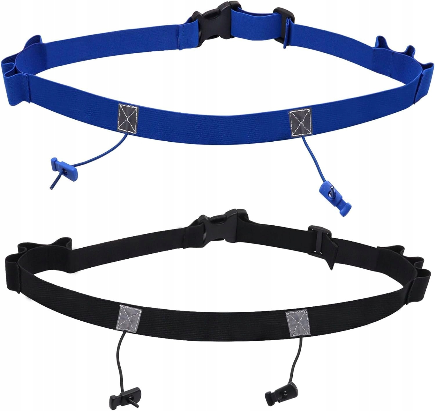GDFYMI 2Pcs Race Number Belt Race Bib Belts with 6 Energy Gel Loops for
