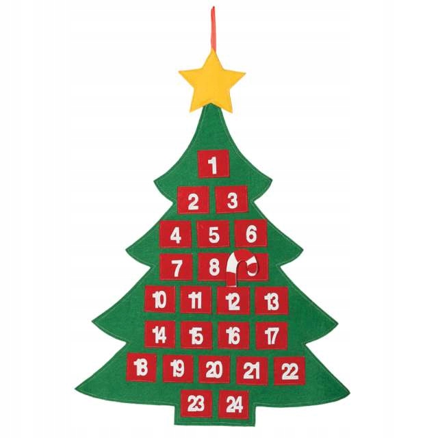 KALENDARZ ADWENTOWY choinka BOŻE NARODZENIE