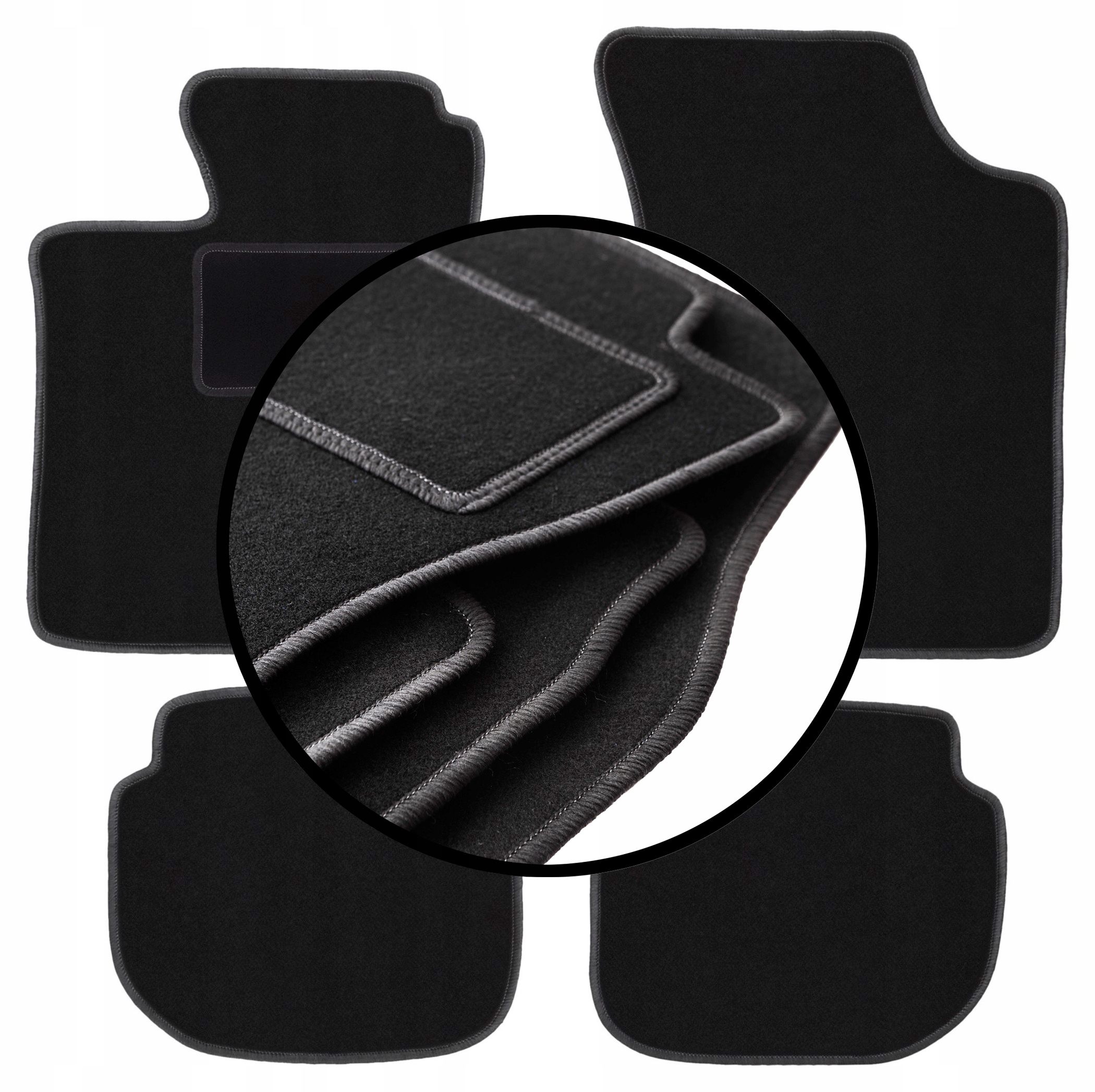 Velurové koberce komplet pro: Volvo 440 460 sedan (1988-1996)