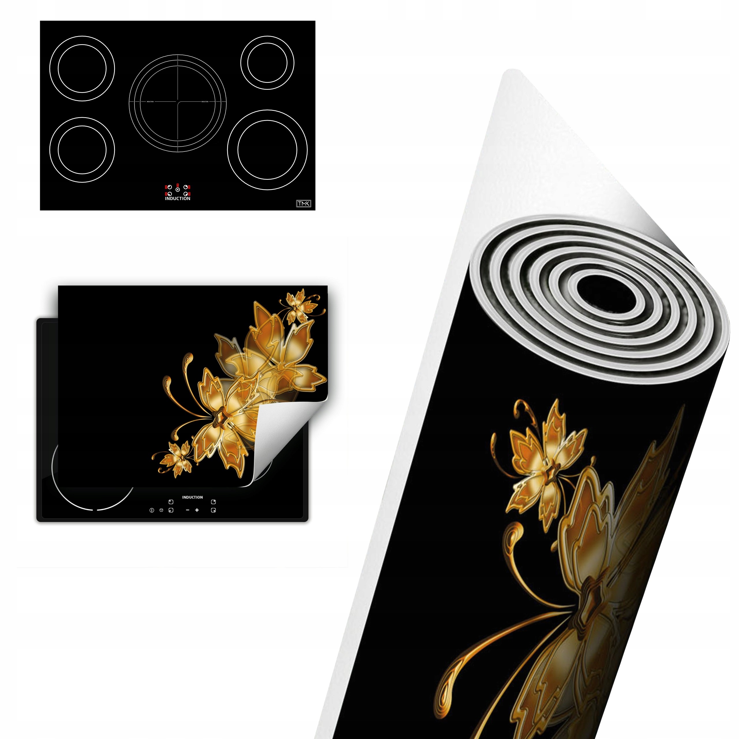 Vinylová Ochrana Na Indukci Deska 80x52 květy