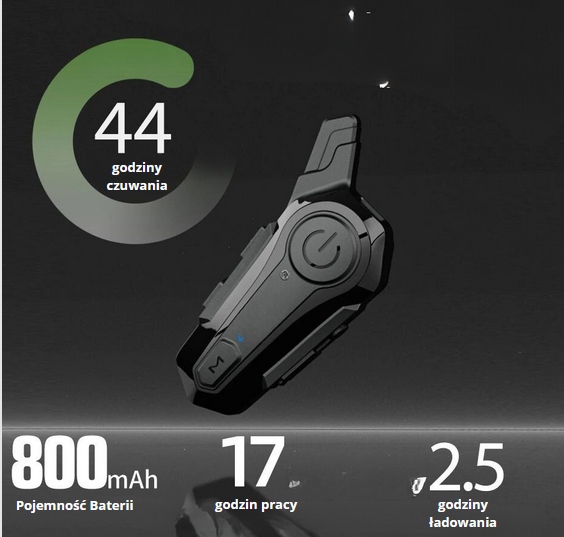 Interkom motocyklowy MOTOM Intercom do kasku i motocykla Typ mikrofonu integralny