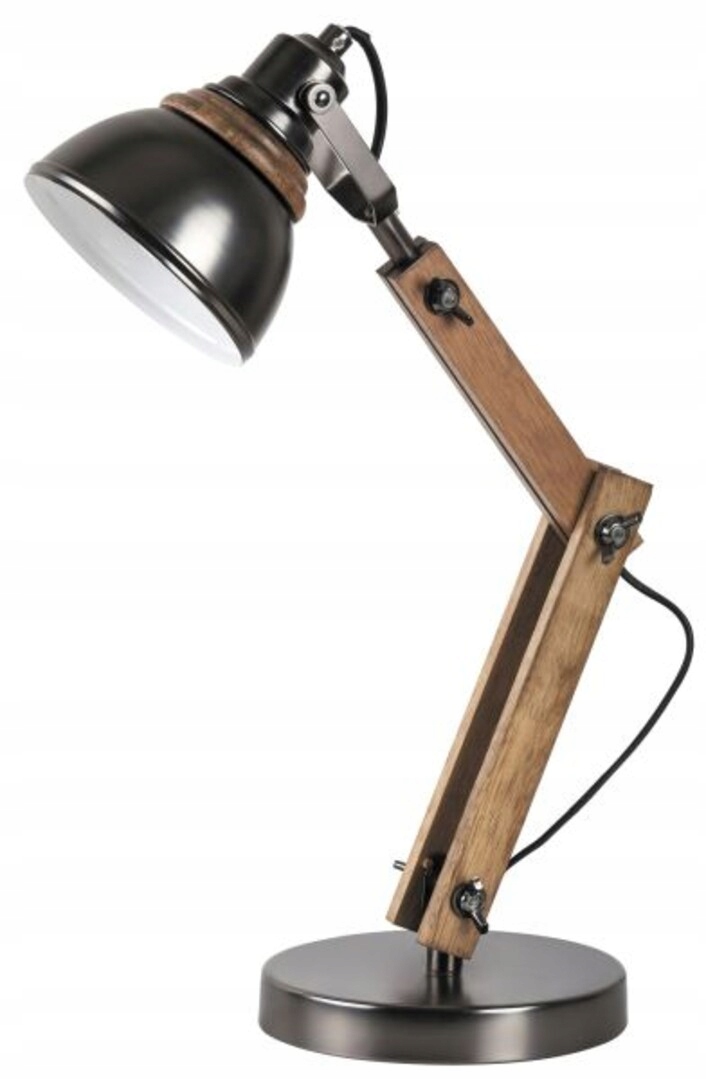 Rabalux Stolová lampa Aksel Buková Antracit E14 15W stmievateľná