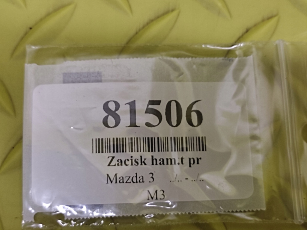 MAZDA 3 1.6 caliper brake right rear part