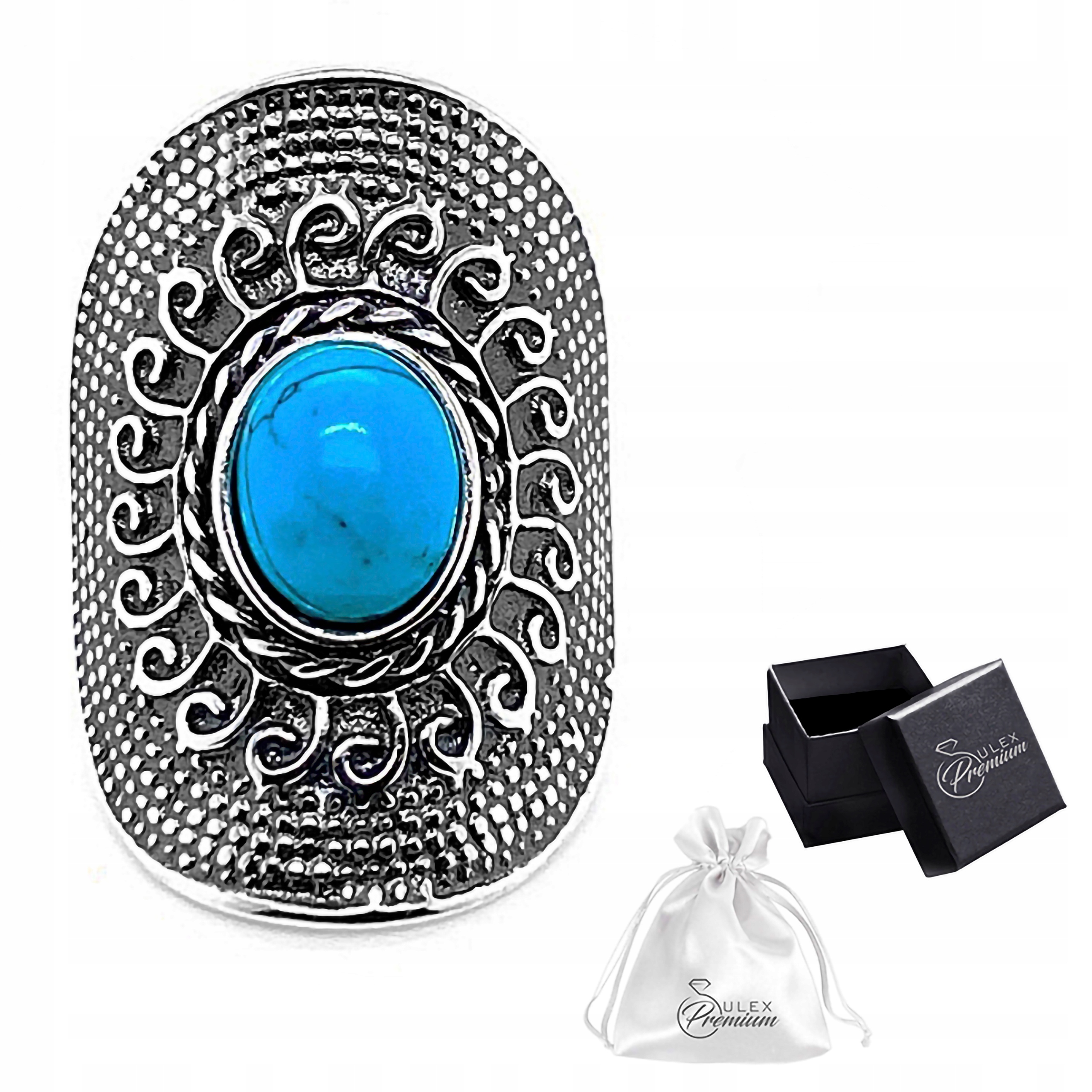 Prstýnek Stříbro ryzost 925 Vintage Originální prsten s tyrkysem vel. 26