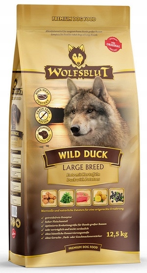 Levně Wolfsblut Dog Wild Duck Large – kachna a brambory 12,5 kg