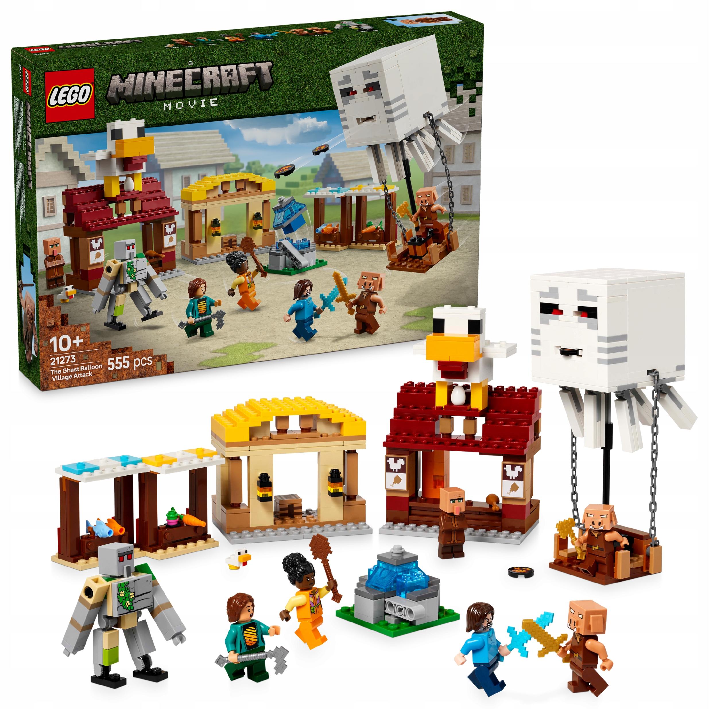 Lego Set Minecraft 21273 Útok balónového Ghasta na vesnici Dárek