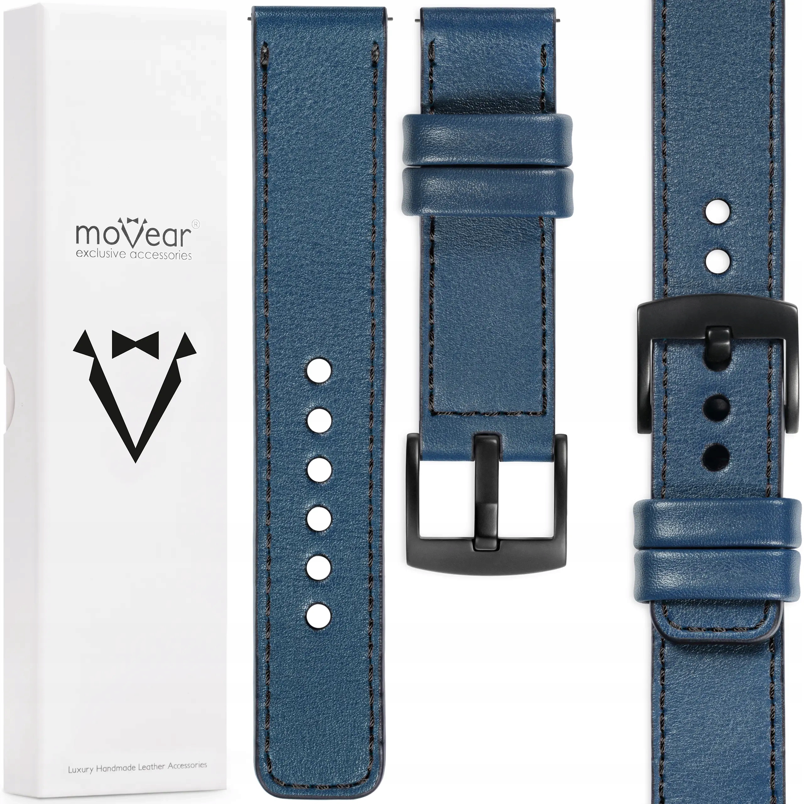 Kožený řemínek 20 mm pro Huawei Watch Gt 3 2 42/43 Premium Polský Movear