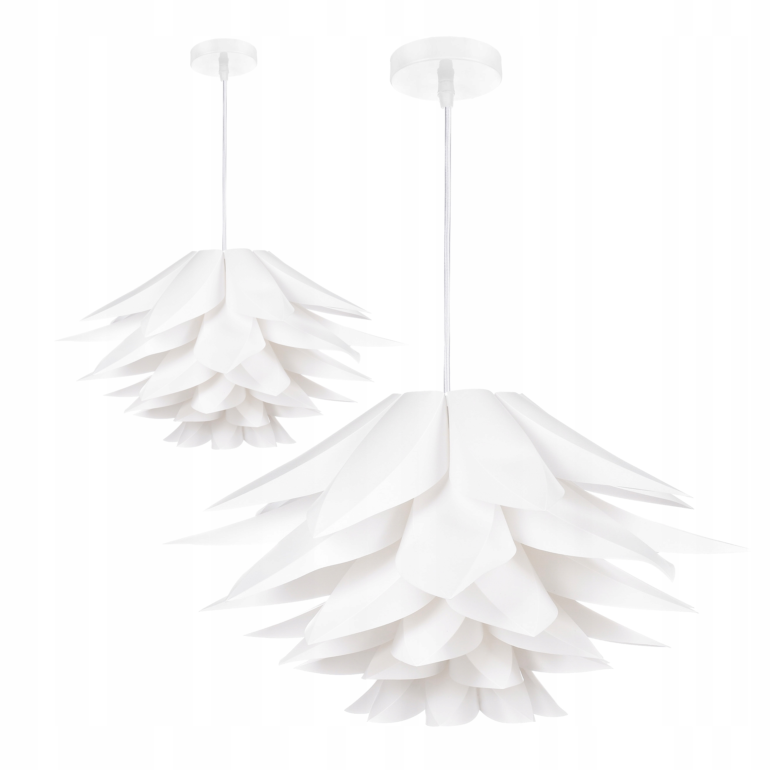 Nowoczesna lampa sufitowa wisząca żyrandol Led Biała E27