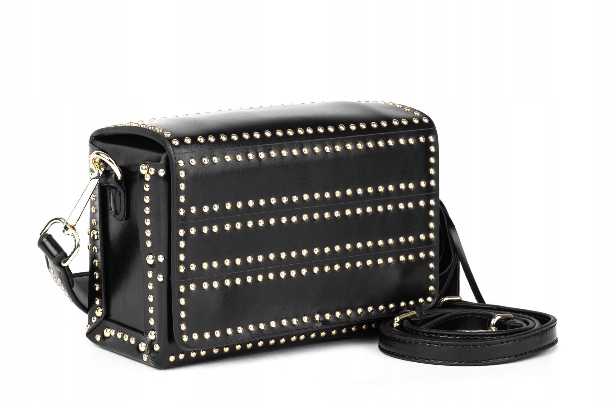 Torebka Damska Skórzana Zirconi Chiodo Czarna