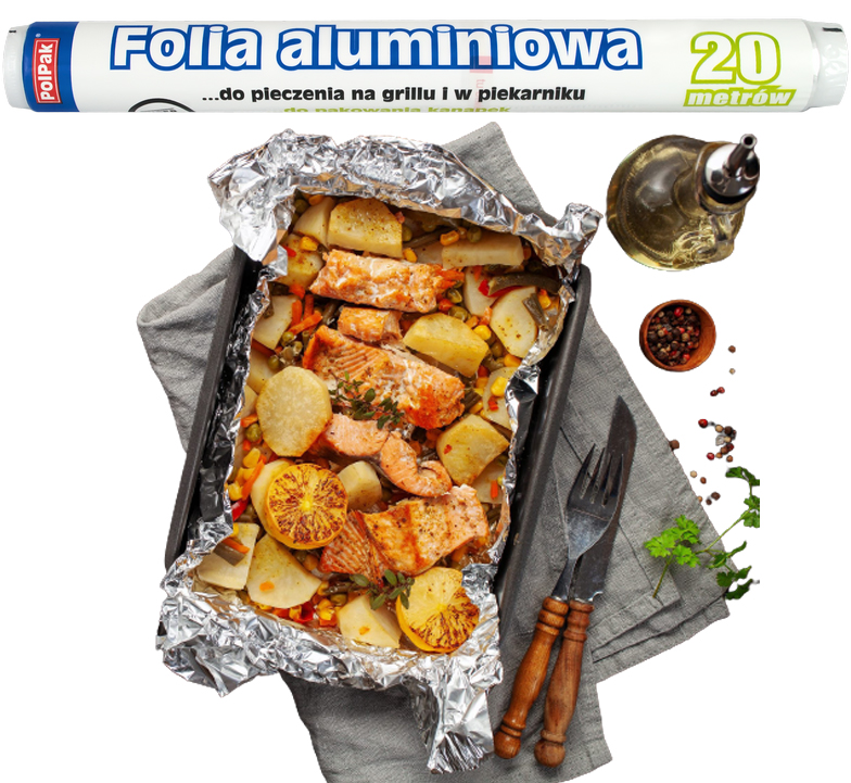 

Folia Aluminiowa gastronomiczna 20mx28cm Pieczenie