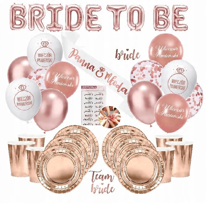 

Balony Bride To Be na wieczór Panieński Gold Rose