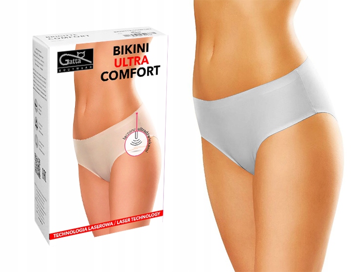 

Gatta Bikini Comfort, Figi Bezszwowe Białe, L