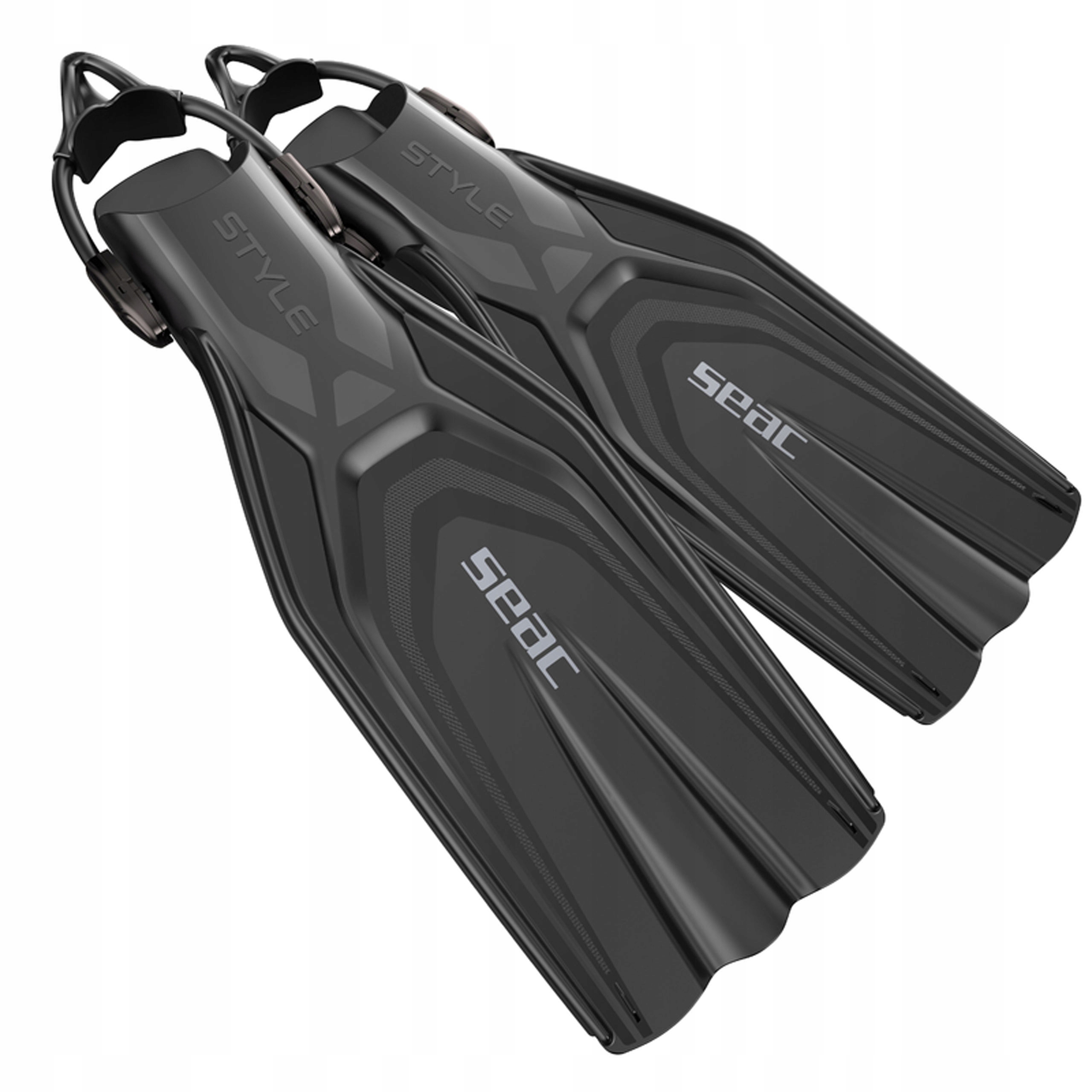 Ploutve s bungee Seac Style S barva Černá velikost L/XL 45-47