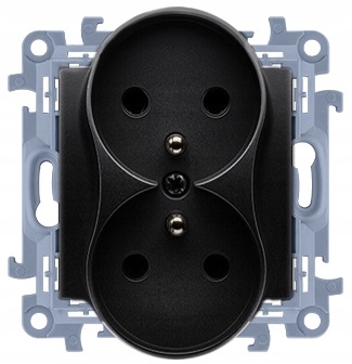 

Kontakt-simon 10 Gniazdo podwójne z/u czarne