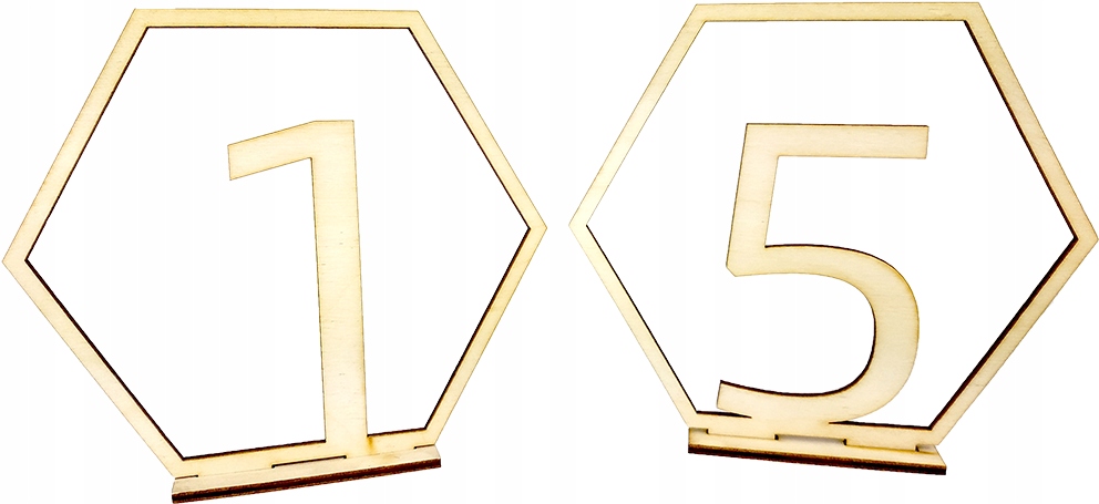 Numery stołów numerki geometryczne wesele 5 szt.