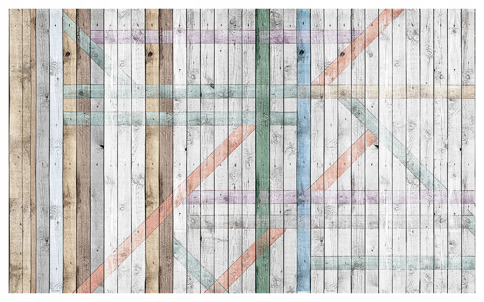 Fototapeta Pastelové dosky Geometrické pruhy Rustyk 350x250 lepidlo