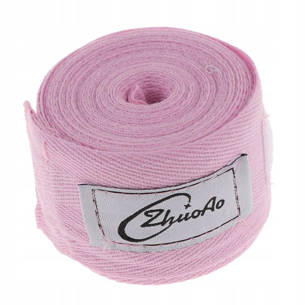 de-5mx5cm Boxing Hand Bandage Innner Gloves with Thumb Loop For Sports Pink