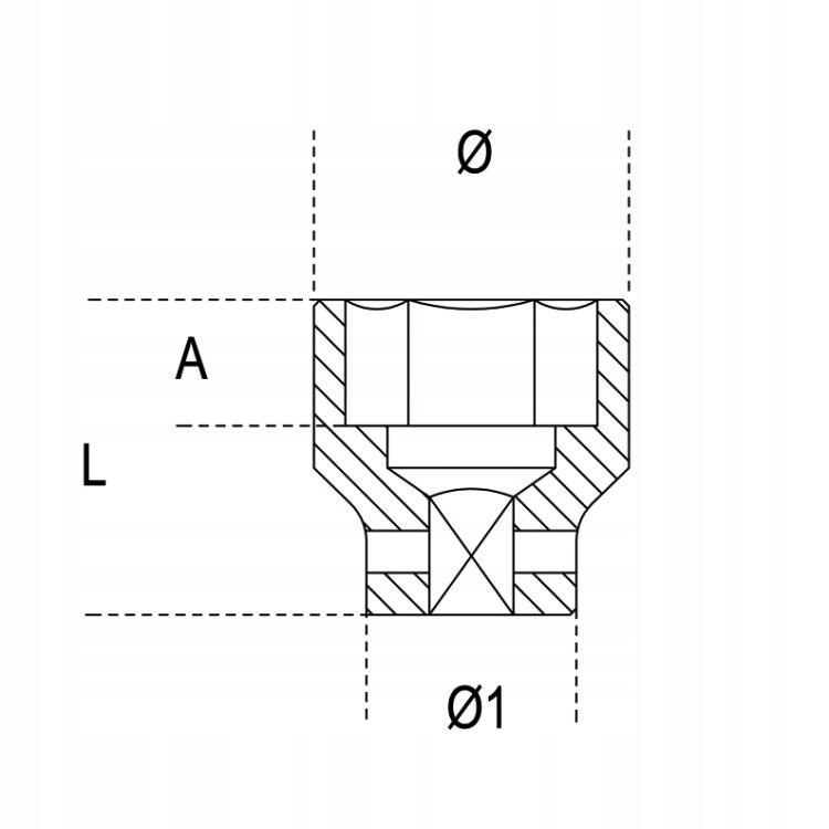 BETA NASADKA UDAROWA 1.1/2 6-KĄTNA 95 mm 730 Mocowanie inne