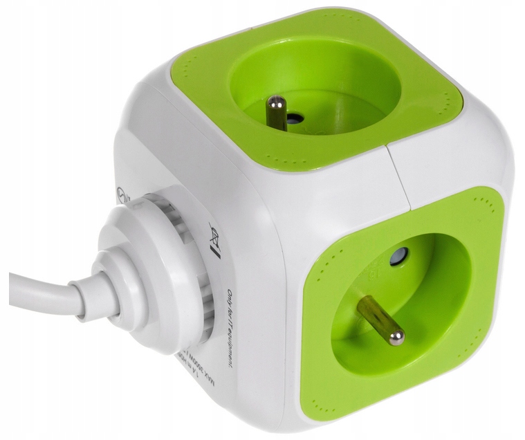 ROZGAŁĘŹNIK PRZEDŁUŻACZ LISTWA KOSTKA MAGIC CUBE 4 GNIAZDA 2xUSB 3500W 1,4m Długość przewodu 1.4 m