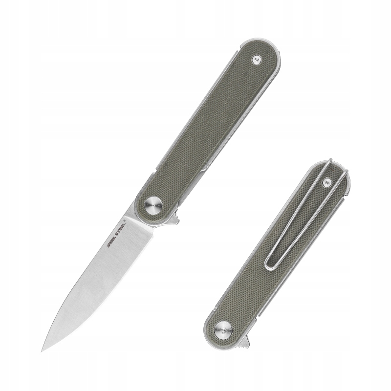Nůž Real Steel Iris Flipper Liner Lock Satin 12C27 Green G10