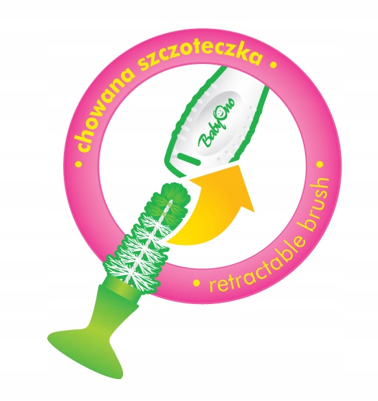 BABYONO SZCZOTKA DO BUTELEK Z PRZYSSAWKĄ BLUE 728 Marka Babyono