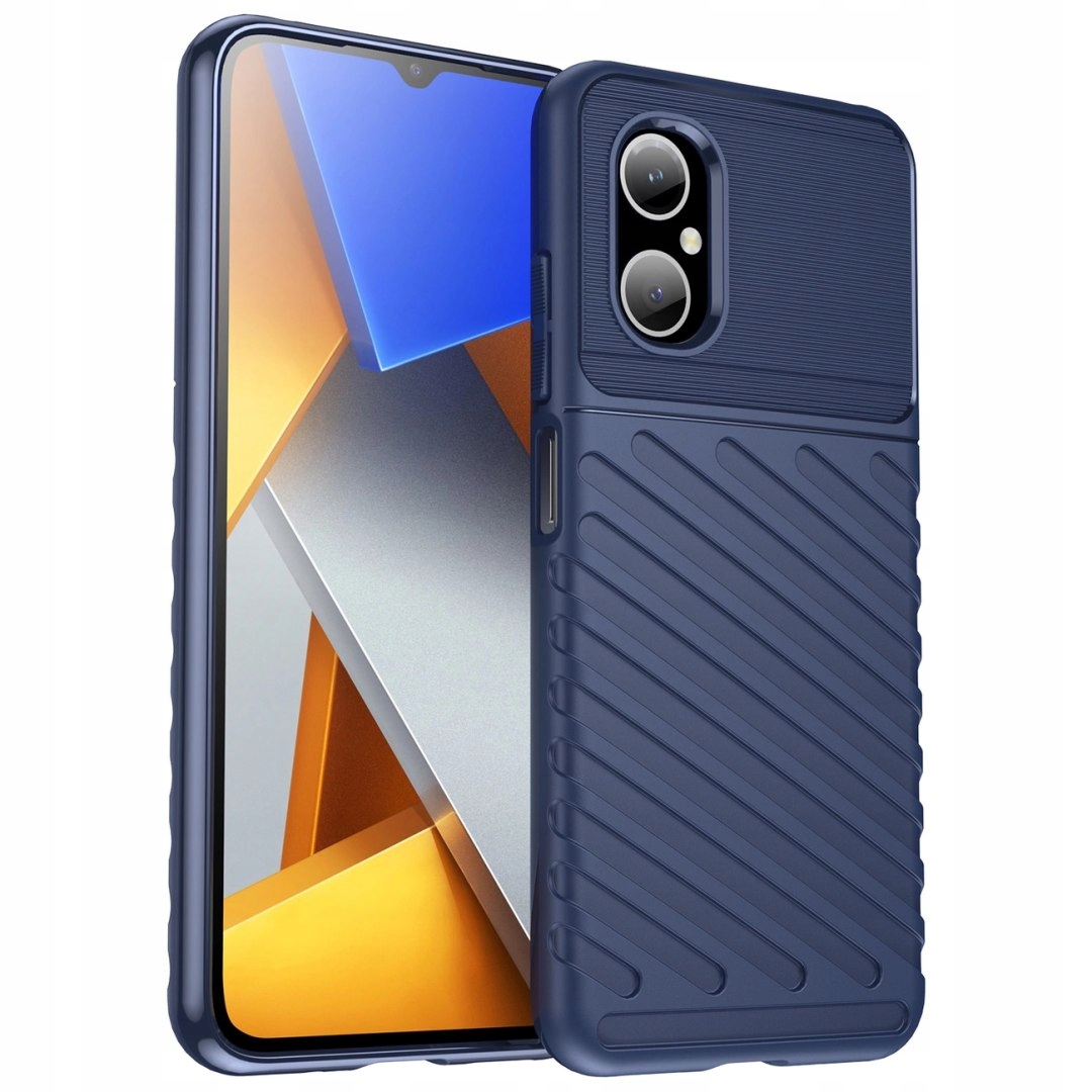 Thunder Case etui Xiaomi Poco M4 5G silikonowy pancerny pokrowiec niebieski