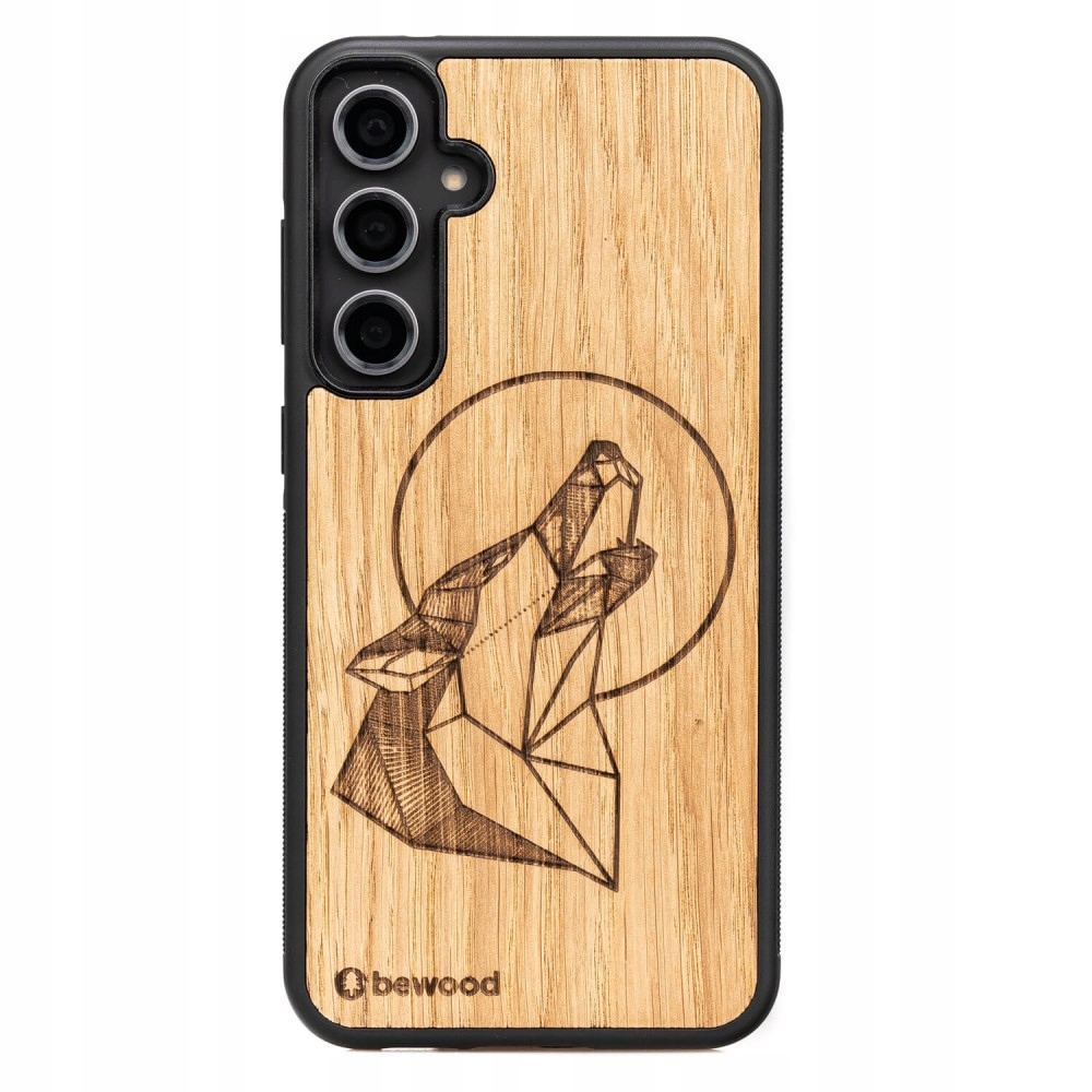 Dřevěné Pouzdro Bewood pro Samsung Galaxy S23 Fe Vlk Dub