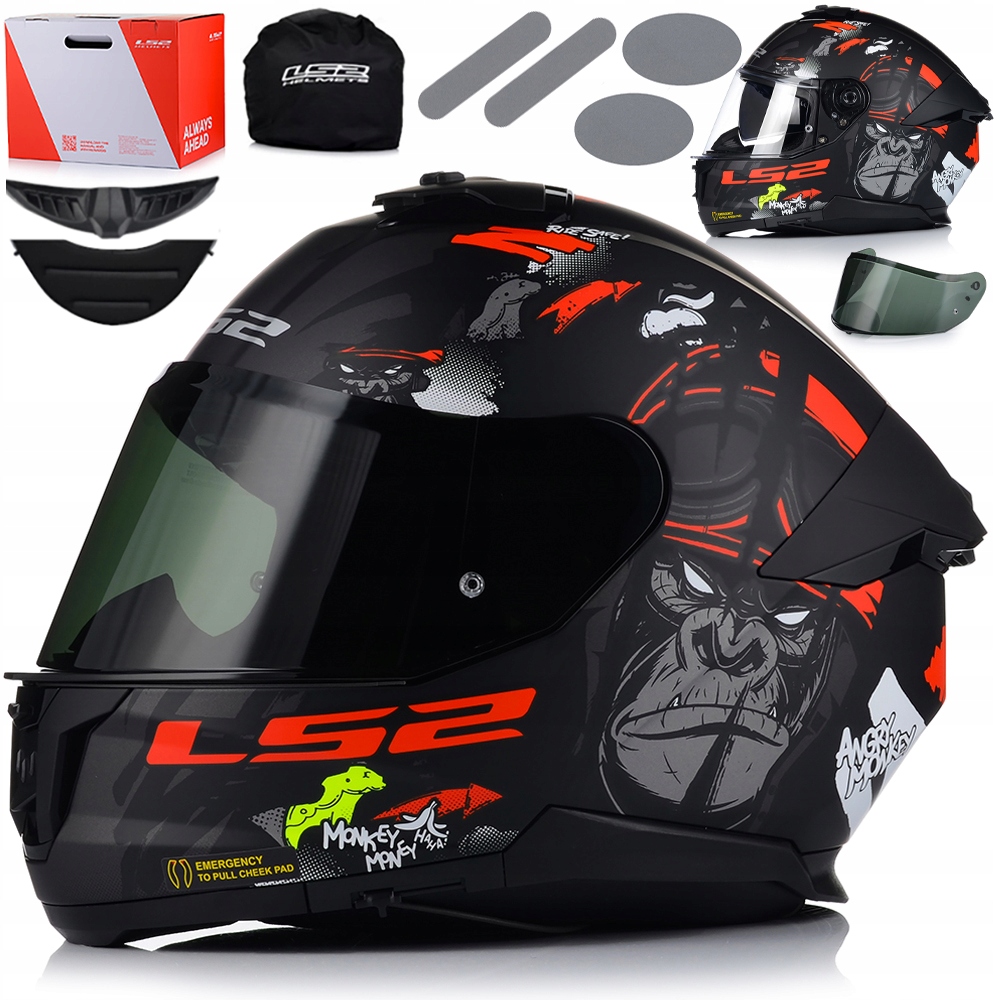 Motocyklová Prilba LS2 FF808 Stream II Monkey Blenda Tónované Sklo