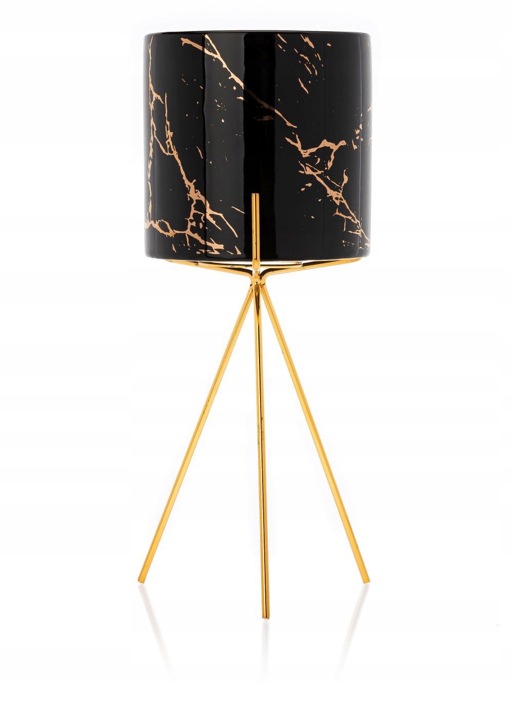 Doniczka x2 szt DONICA osłonka EMMA Black Glamour Długość (cm) 13 cm