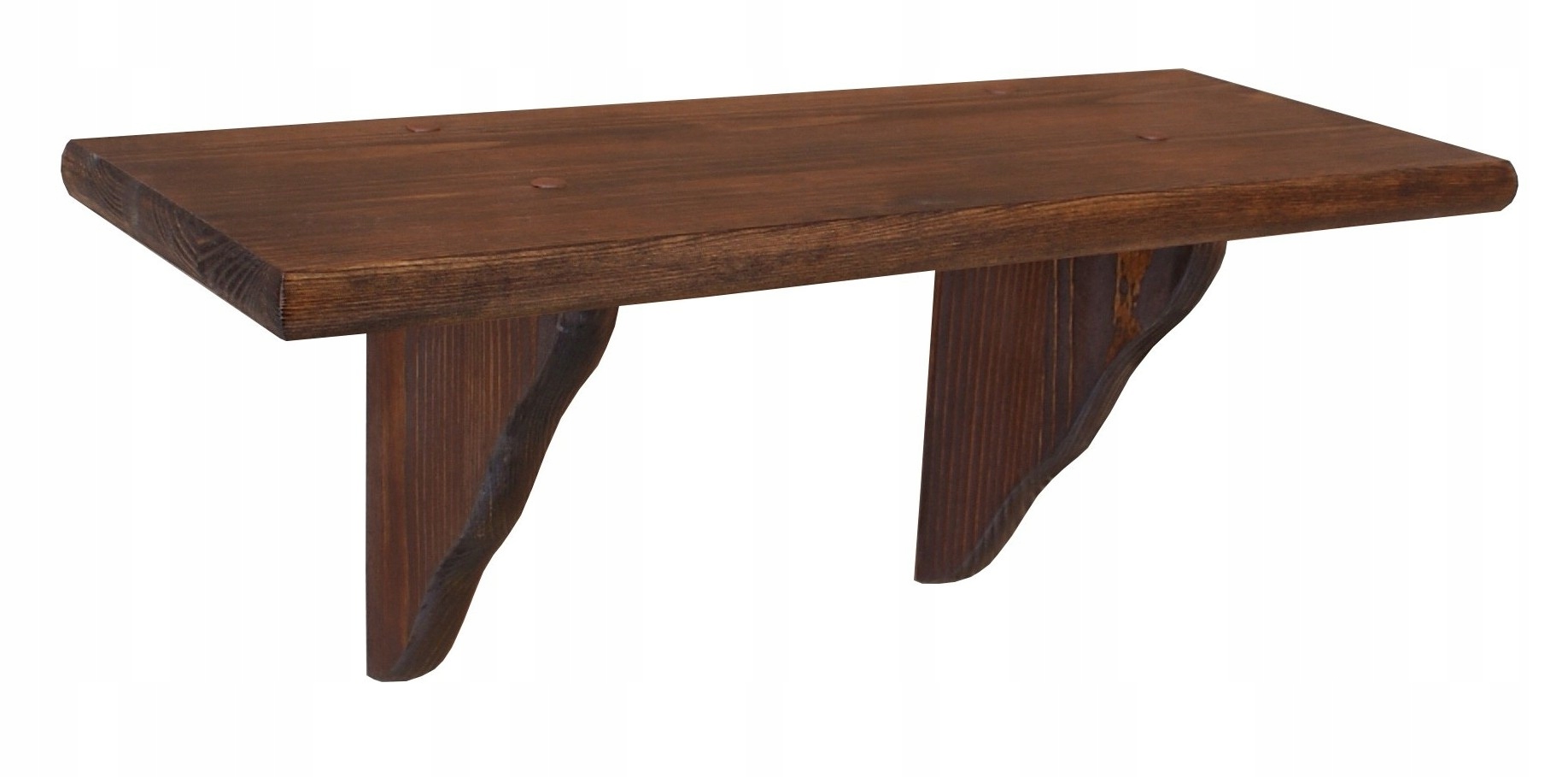 PÓŁKA NA KSIĄŻKI WISZĄCA DREWNIANA PROSTA 60 CM brąz orzech