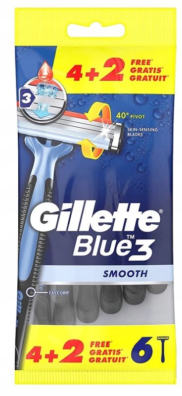 

Gillette BLUE3 Smooth Maszynki Do Golenia 6szt