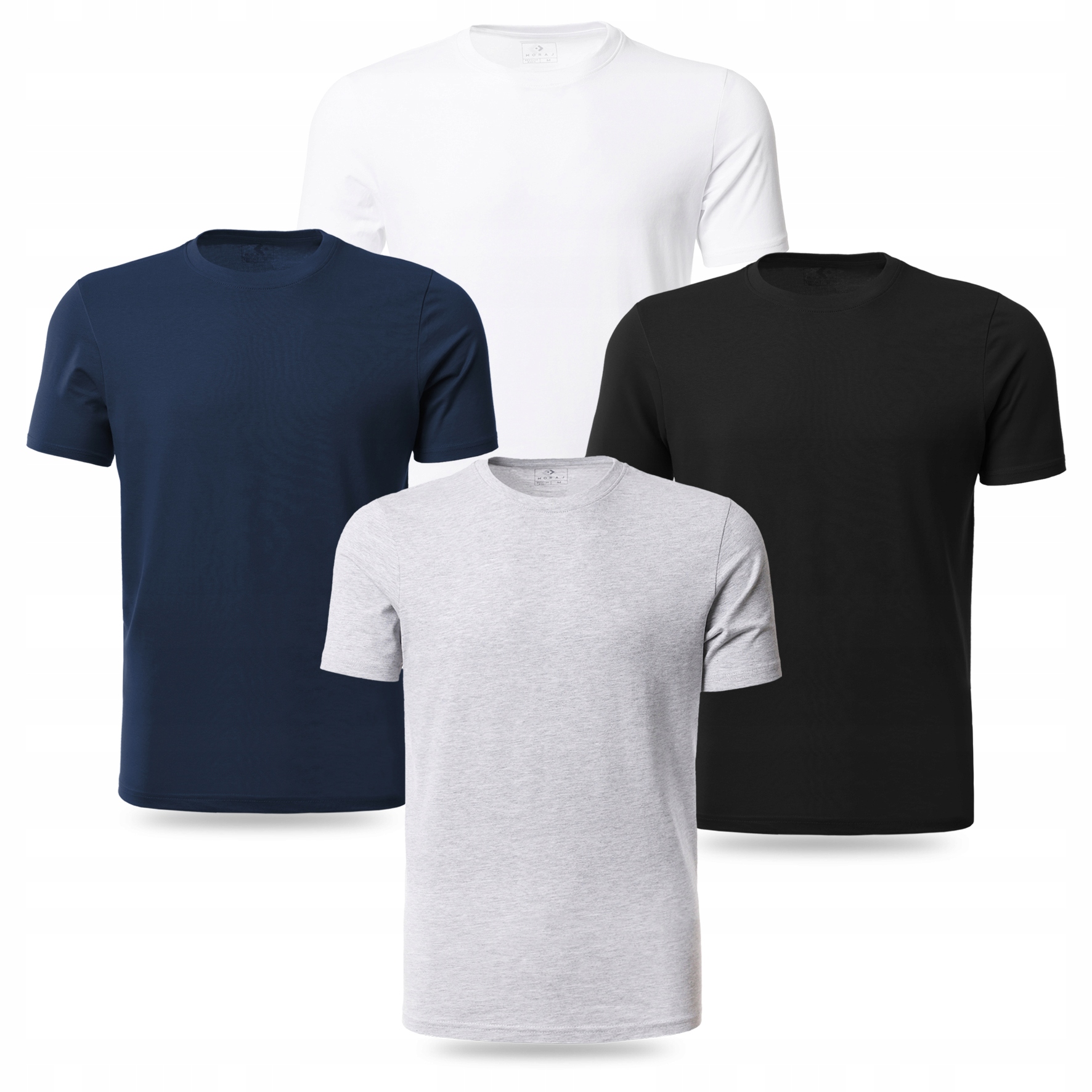 T-shirt Męski Bawełniany Zestaw 4x Z Krótkim Rękawem MIX Kolor Moraj M