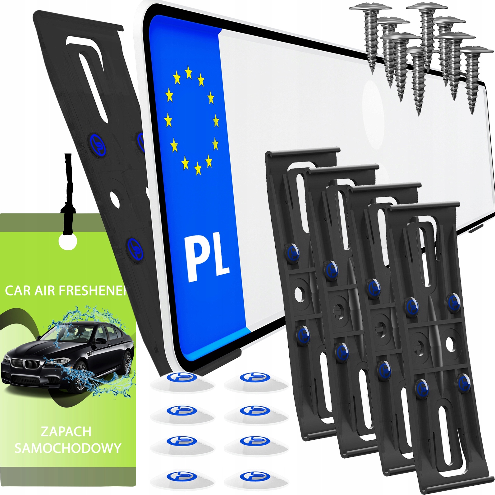 2x Ramki Pod Tablicę Rejestracyjną Framex bezramkowe Śruby