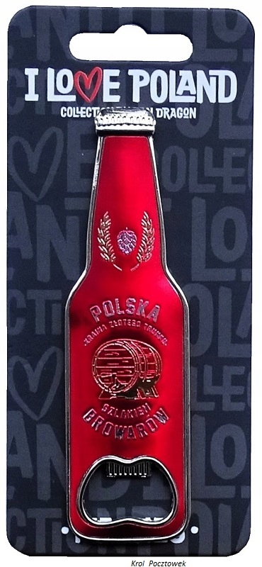 Magnes - otwieracz - czerwona butelka - "POLSKA..."