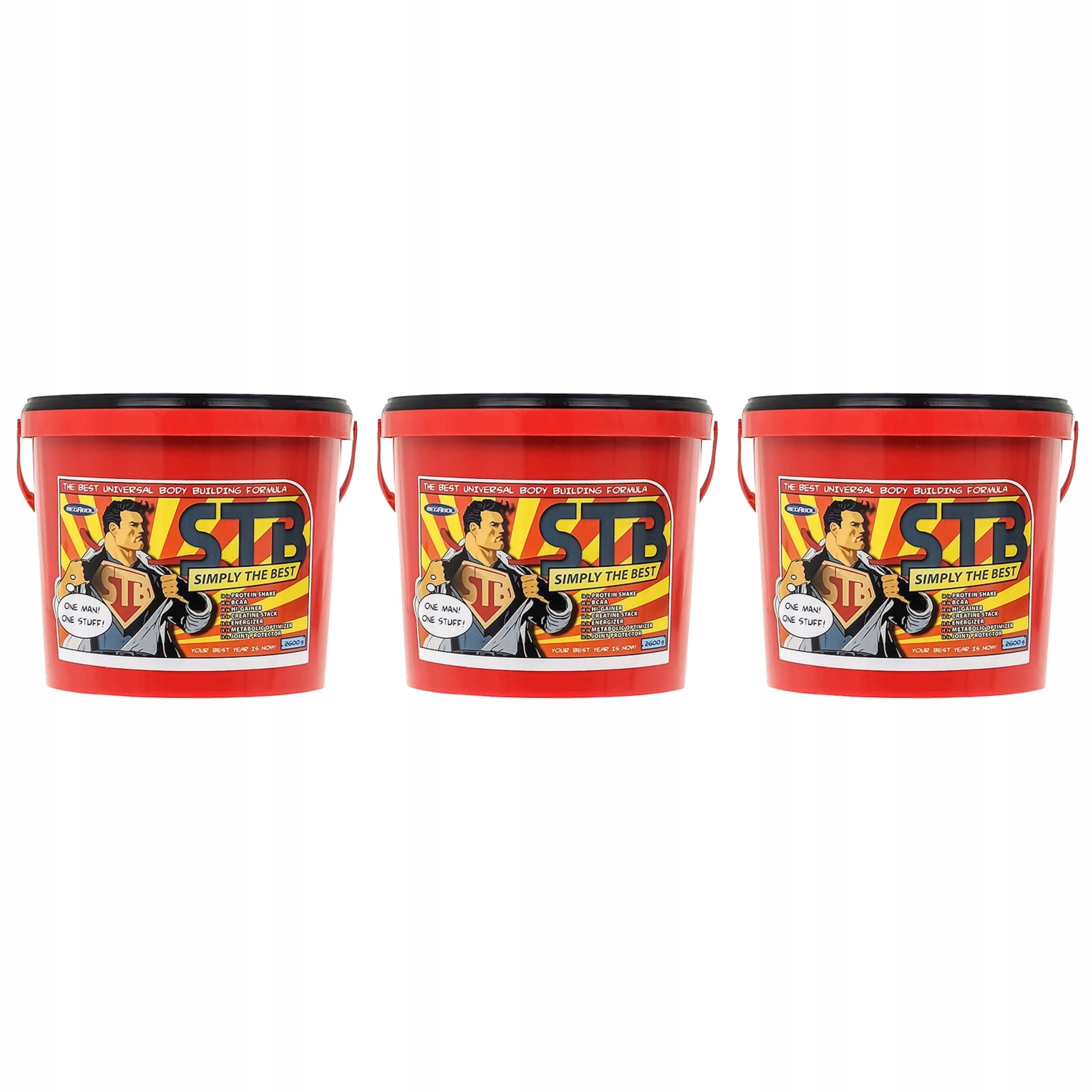 3x Bílkoviny Sacharidy Kreatin 3 Formy Bcaa Hmotnost Síla Stb Megabol
