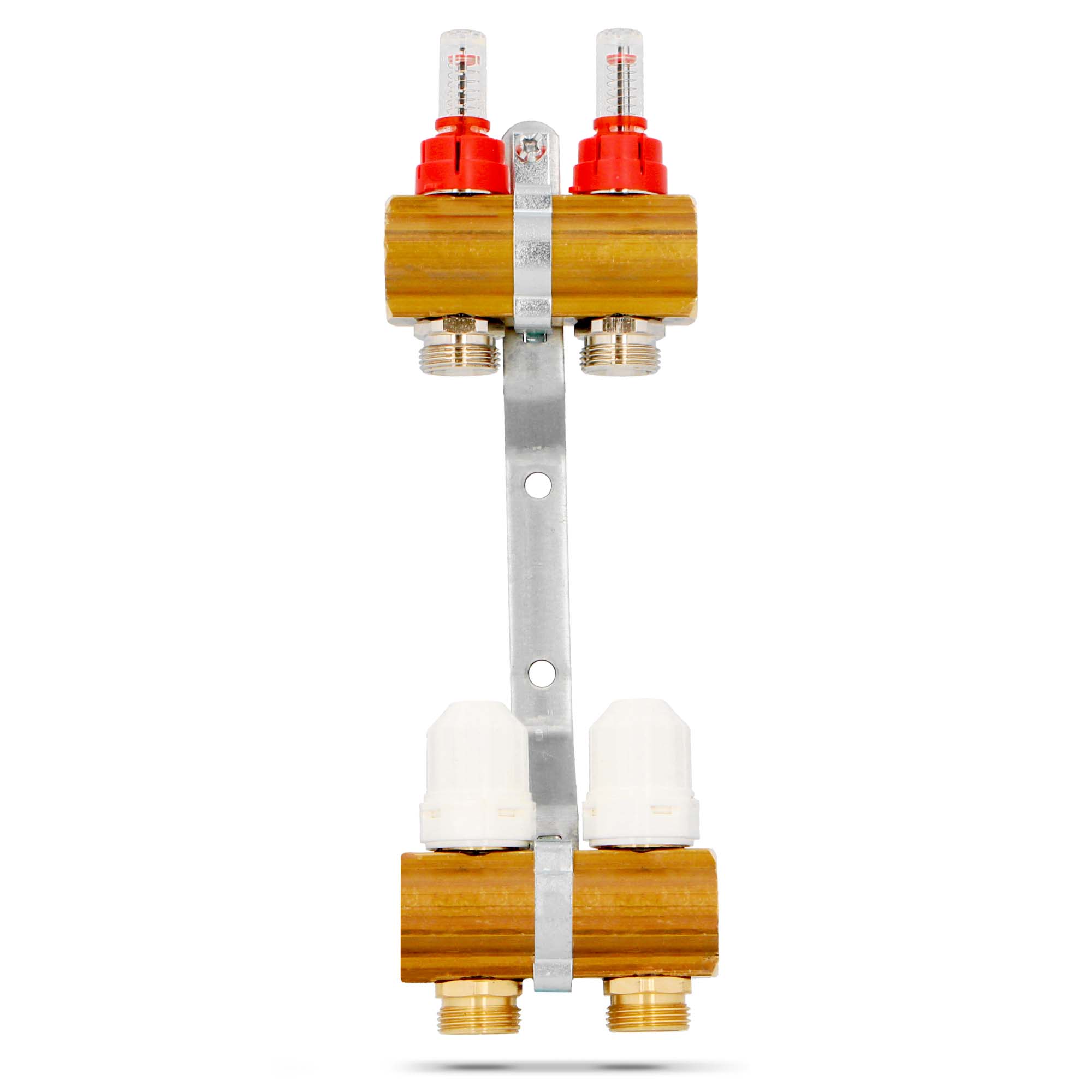 ROZDZIELACZ PODŁOGÓWKI CO Ogrzewania Podłogowego 2 OBWODY Sekcje ROTAMETRY Kod producenta ML010301003-V01