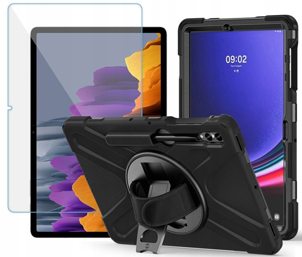 Etui do Samsung Galaxy Tab S9 Plus S9 Plus Fe Case Solid 360 czarny I Szkło