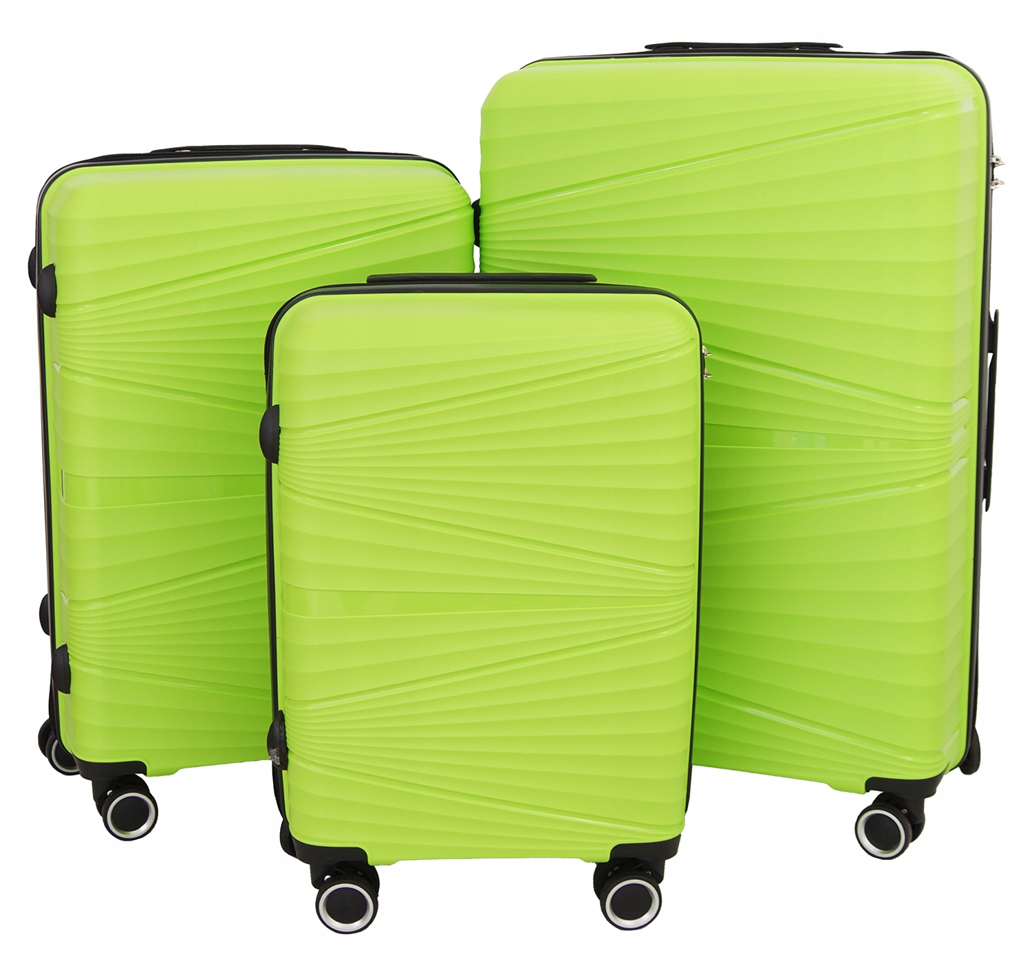 Zestaw Walizek 3w1 Walizka Podróżna Na Kółkach Gravitt Polipropylen 008